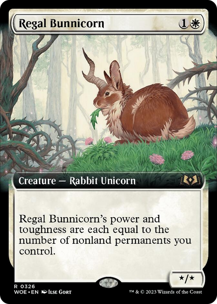 Regal Bunnicorn (Extended Art) [Wilds of Eldraine] | Gaming Infinity