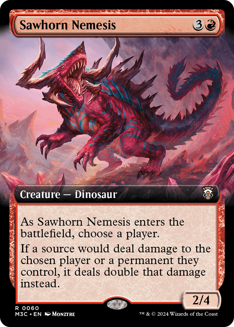 Sawhorn Nemesis (Extended Art) [Modern Horizons 3 Commander] | Gaming Infinity