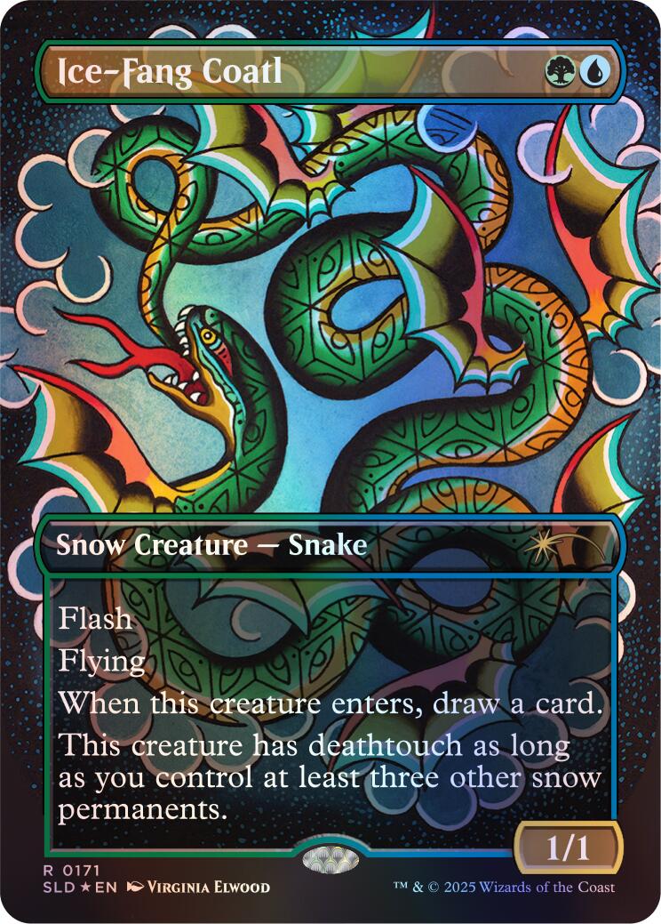 Ice-Fang Coatl (0171) (Rainbow Foil) [Secret Lair Drop Series] | Gaming Infinity