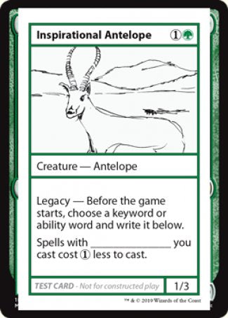 Inspirational Antelope (2021 Edition) [Mystery Booster Playtest Cards] | Gaming Infinity