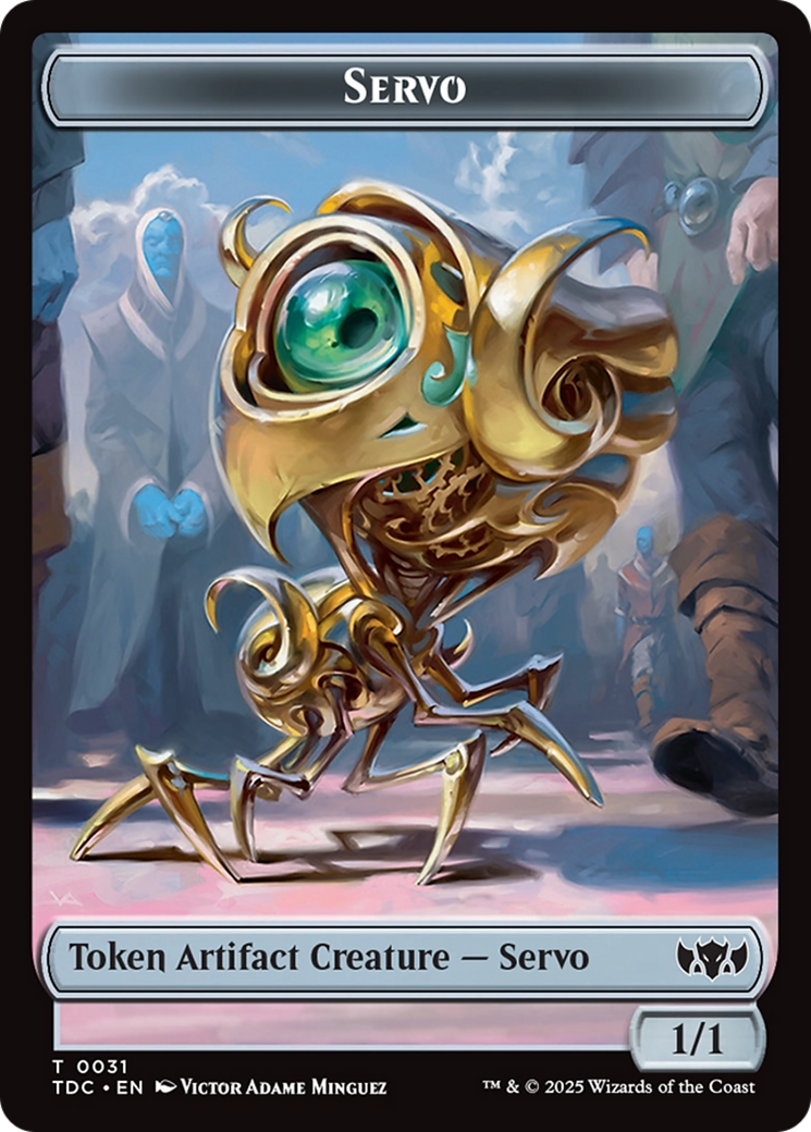 Servo // Warrior Double-Sided Token [Tarkir: Dragonstorm Commander Tokens] | Gaming Infinity