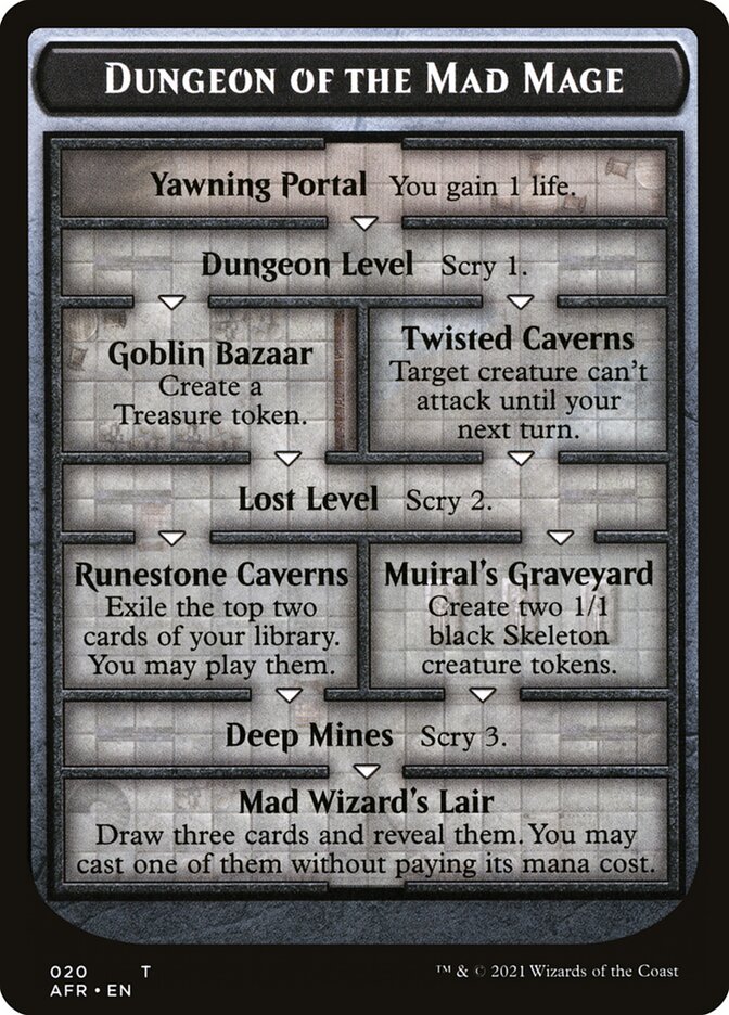Dungeon of the Mad Mage Token (Oversized) [Oversize Cards] | Gaming Infinity