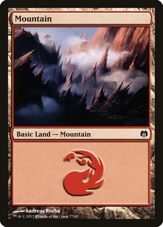 Mountain (77) [Duel Decks: Heroes vs. Monsters] | Gaming Infinity