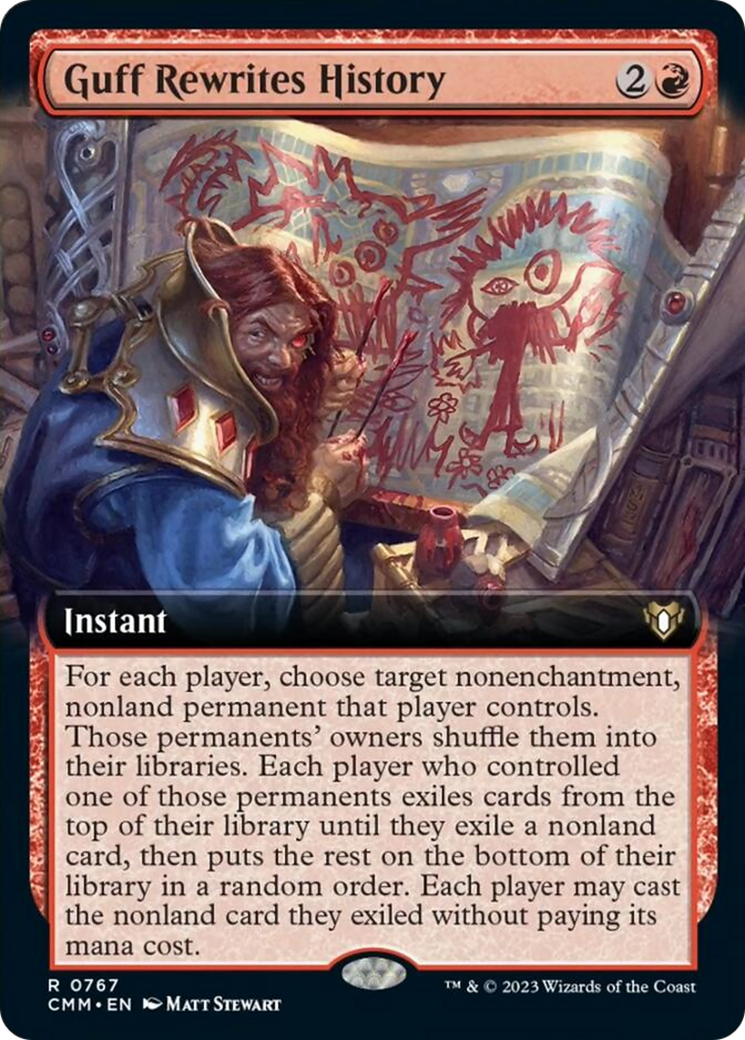 Guff Rewrites History (Extended Art) [Commander Masters] | Gaming Infinity