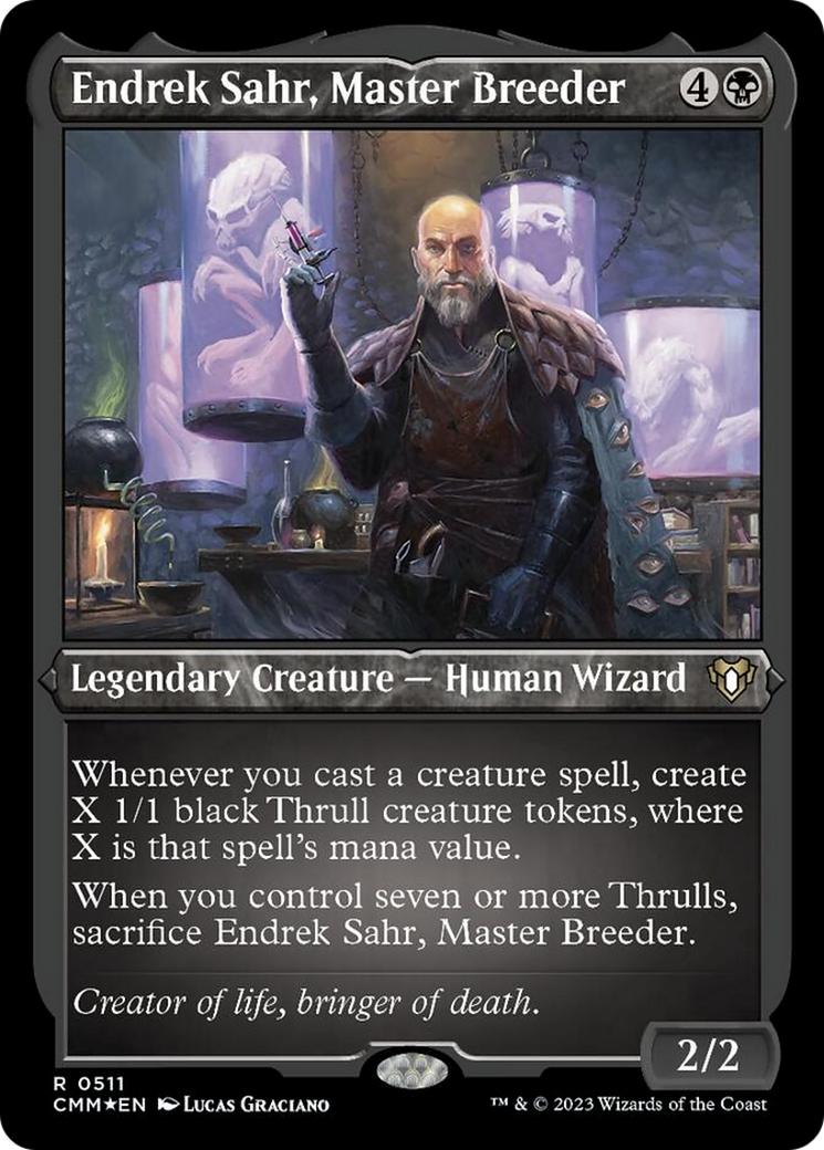 Endrek Sahr, Master Breeder (Foil Etched) [Commander Masters] | Gaming Infinity