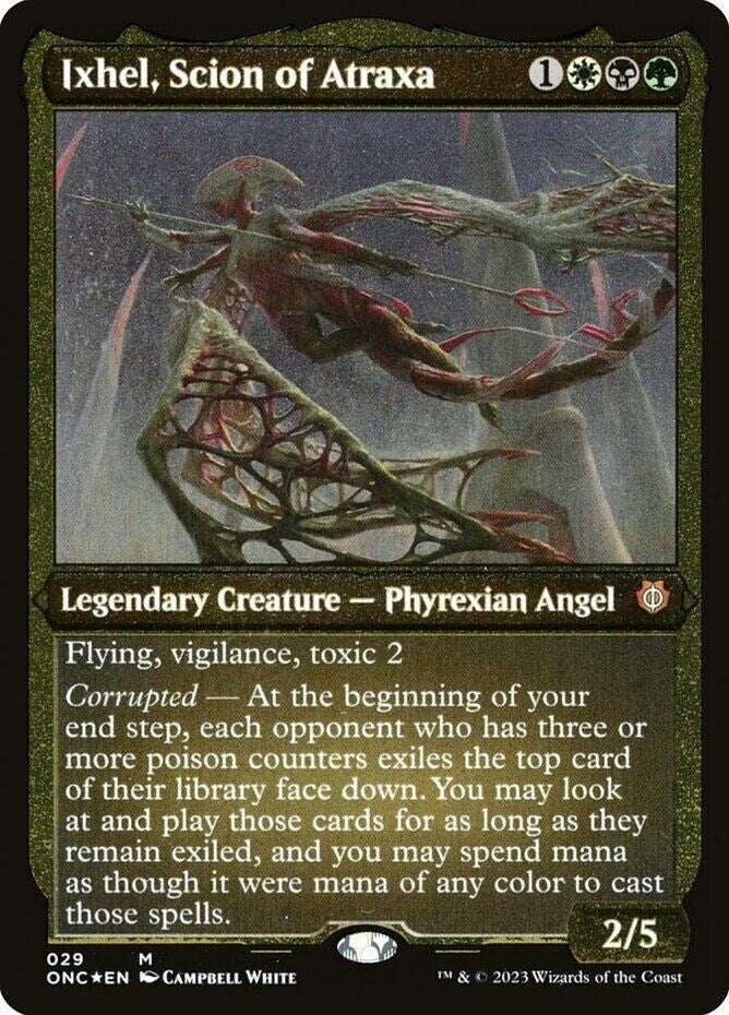 Ixhel, Scion of Atraxa (Foil Etched) (Display Commander) [Phyrexia: All Will Be One Commander] | Gaming Infinity