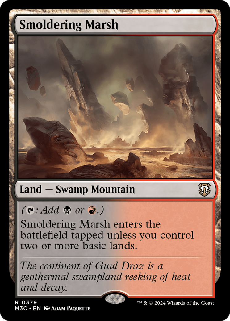 Smoldering Marsh (Ripple Foil) [Modern Horizons 3 Commander] | Gaming Infinity