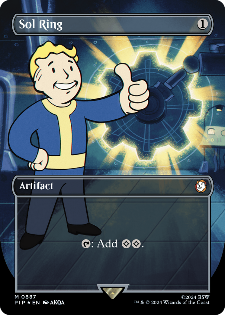 Sol Ring (Borderless) (Surge Foil) [Fallout] | Gaming Infinity