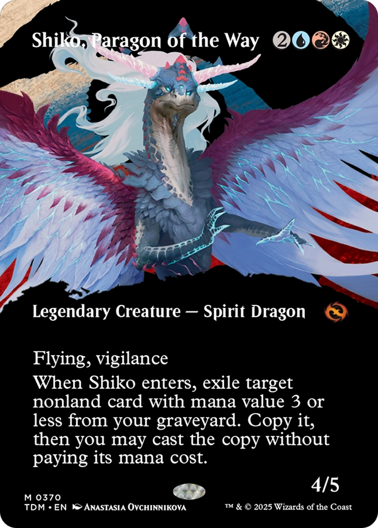 Shiko, Paragon of the Way (Borderless) [Tarkir: Dragonstorm] | Gaming Infinity