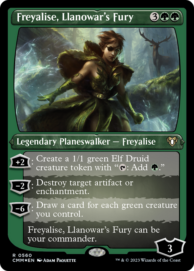 Freyalise, Llanowar's Fury (Foil Etched) [Commander Masters] | Gaming Infinity