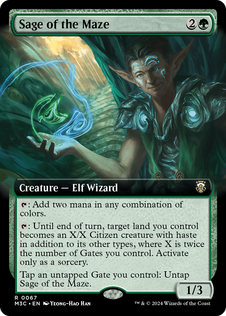 Sage of the Maze (Extended Art) (Ripple Foil) [Modern Horizons 3 Commander] | Gaming Infinity