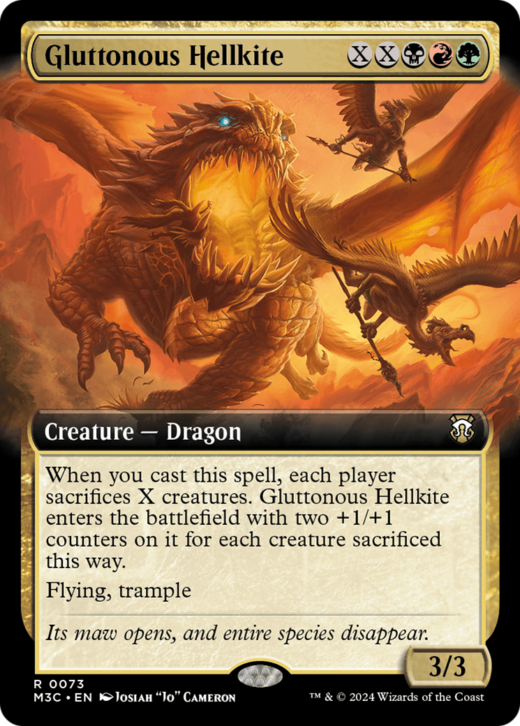 Gluttonous Hellkite (Extended Art) [Modern Horizons 3 Commander] | Gaming Infinity