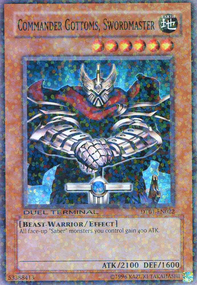 Commander Gottoms, Swordmaster [DT01-EN022] Super Rare | Gaming Infinity