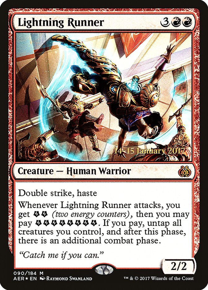 Lightning Runner [Aether Revolt Prerelease Promos] | Gaming Infinity