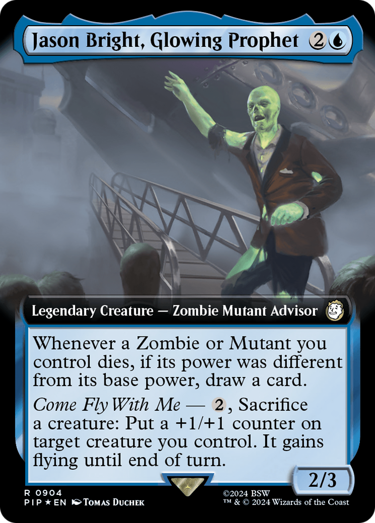 Jason Bright, Glowing Prophet (Extended Art) (Surge Foil) [Fallout] | Gaming Infinity