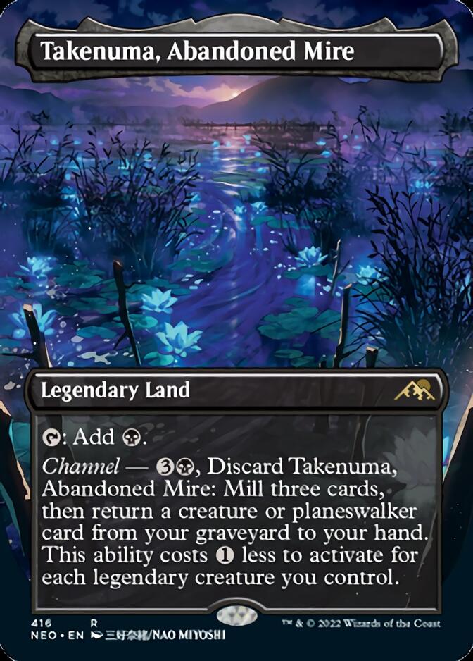 Takenuma, Abandoned Mire (Borderless Alternate Art) [Kamigawa: Neon Dynasty] | Gaming Infinity