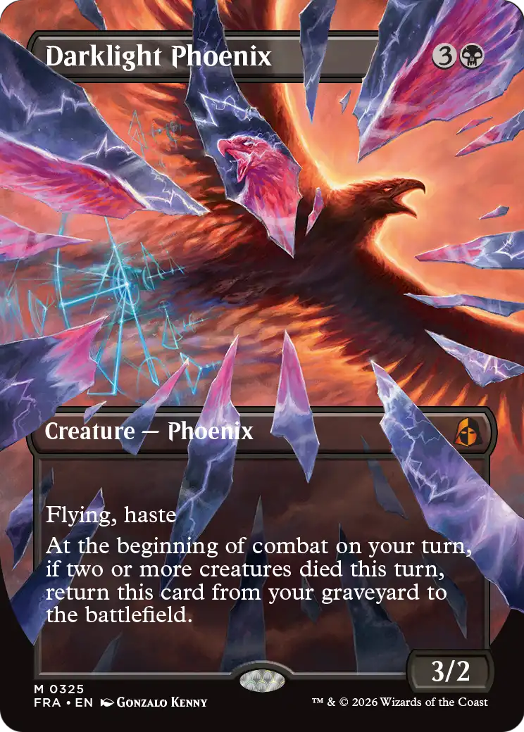 Darklight Phoenix (Borderless) (0325) [Reality Fracture] | Gaming Infinity