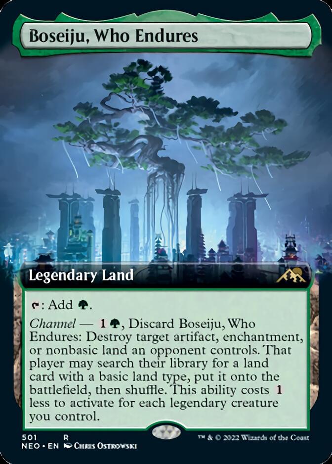 Boseiju, Who Endures (Extended Art) [Kamigawa: Neon Dynasty] | Gaming Infinity