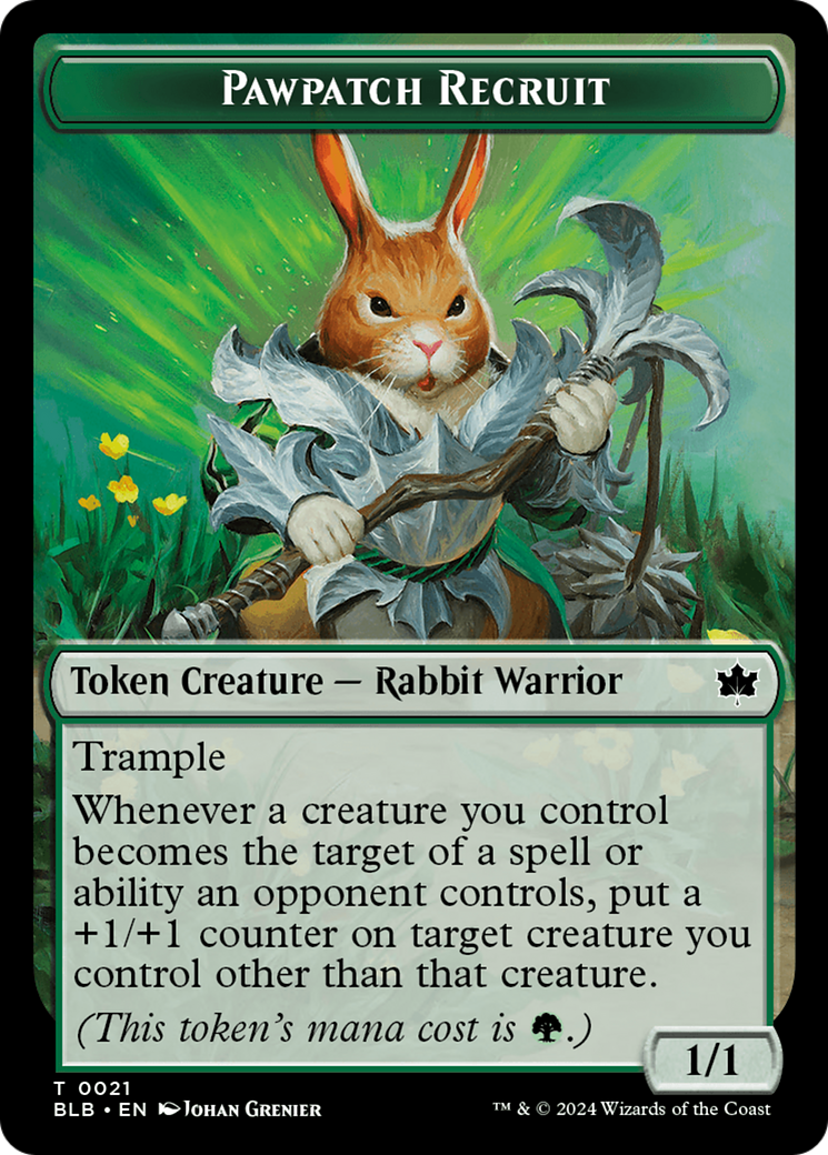 Pawpatch Recruit Token [Bloomburrow Tokens] | Gaming Infinity