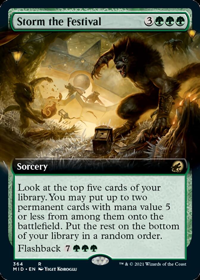 Storm the Festival (Extended Art) [Innistrad: Midnight Hunt] | Gaming Infinity