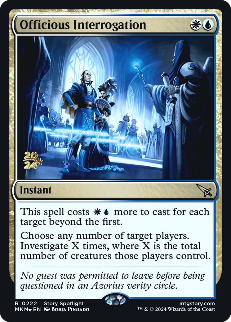 Officious Interrogation [Murders at Karlov Manor Prerelease Promos] | Gaming Infinity