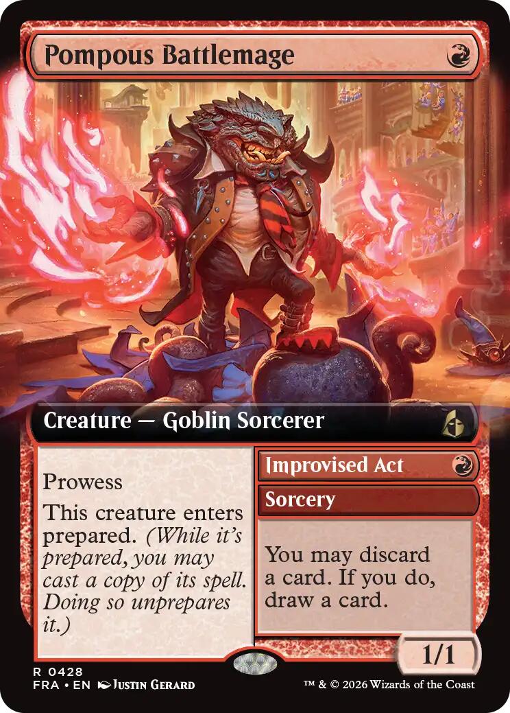 Pompous Battlemage (Extended Art) [Reality Fracture] | Gaming Infinity