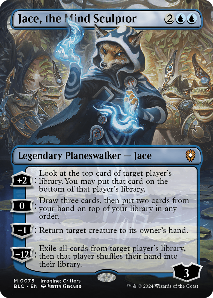 Jace, the Mind Sculptor (Borderless) [Bloomburrow Commander] | Gaming Infinity