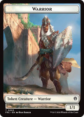 Warrior // Shark Double-Sided Token [Reality Fracture Commander Tokens] | Gaming Infinity