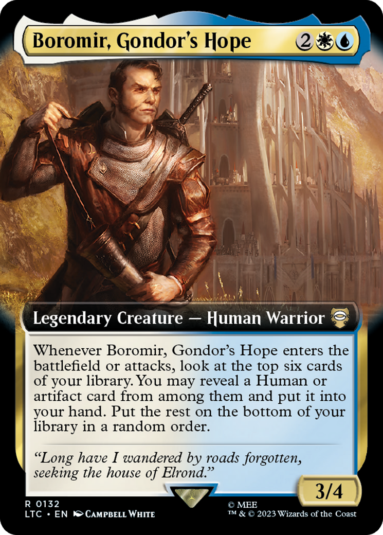 Boromir, Gondor's Hope (Extended Art) [The Lord of the Rings: Tales of Middle-Earth Commander] | Gaming Infinity
