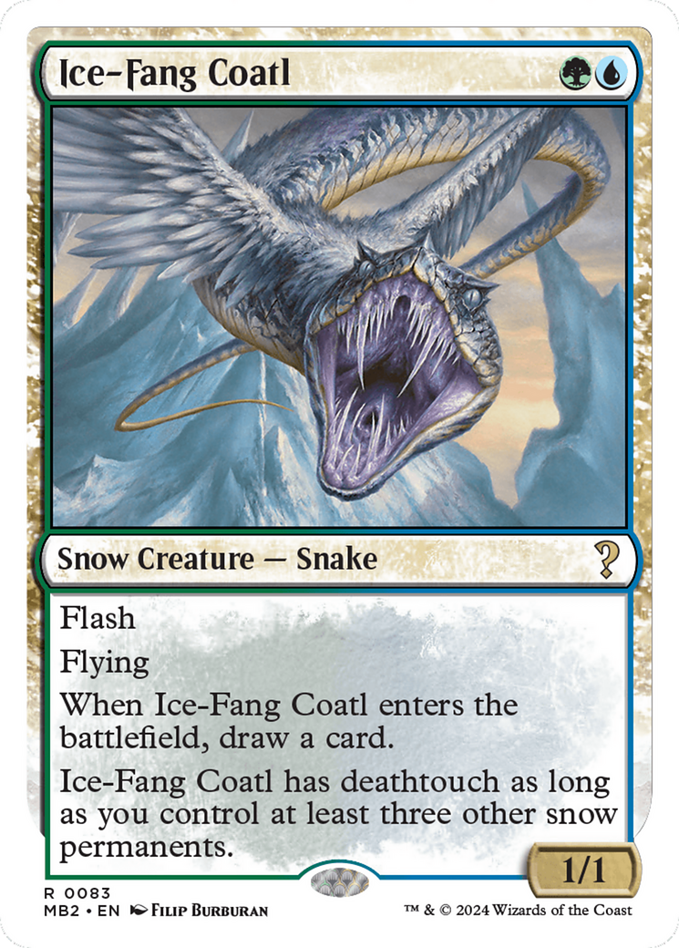 Ice-Fang Coatl (White Border) [Mystery Booster 2] | Gaming Infinity