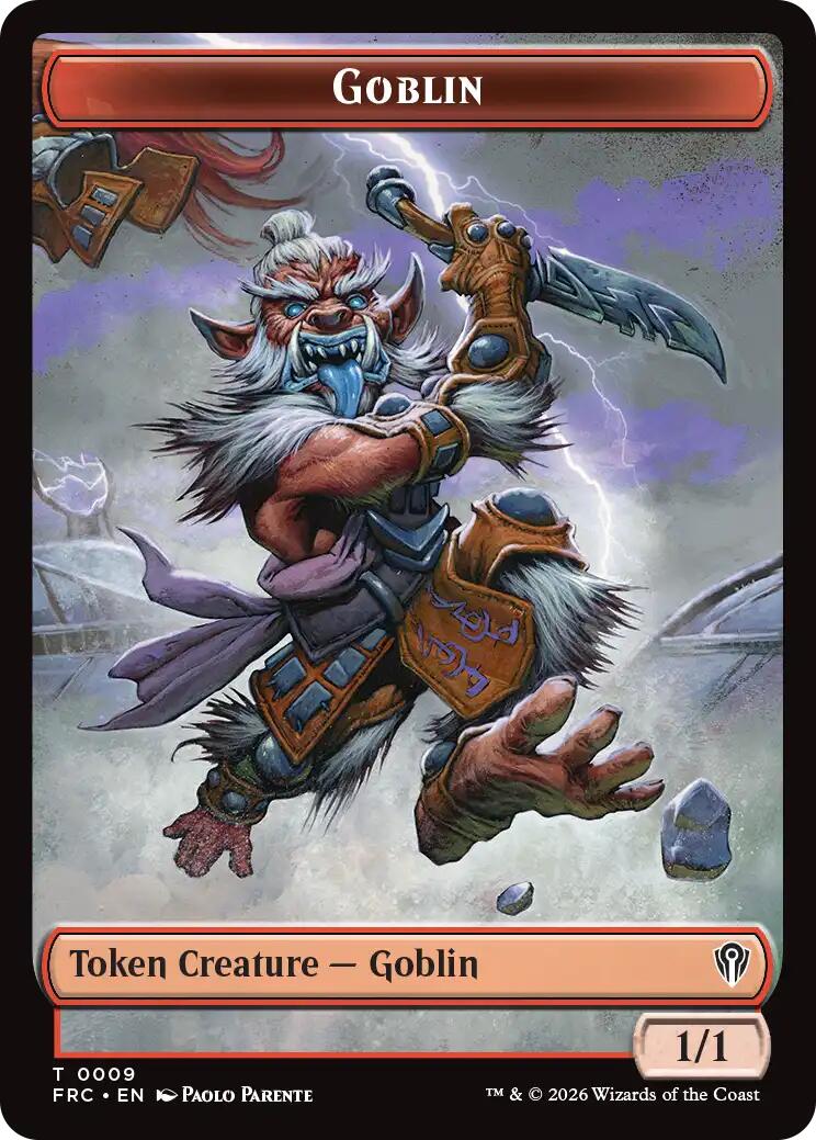 Goblin // Spirit Double-Sided Token [Reality Fracture Commander Tokens] | Gaming Infinity