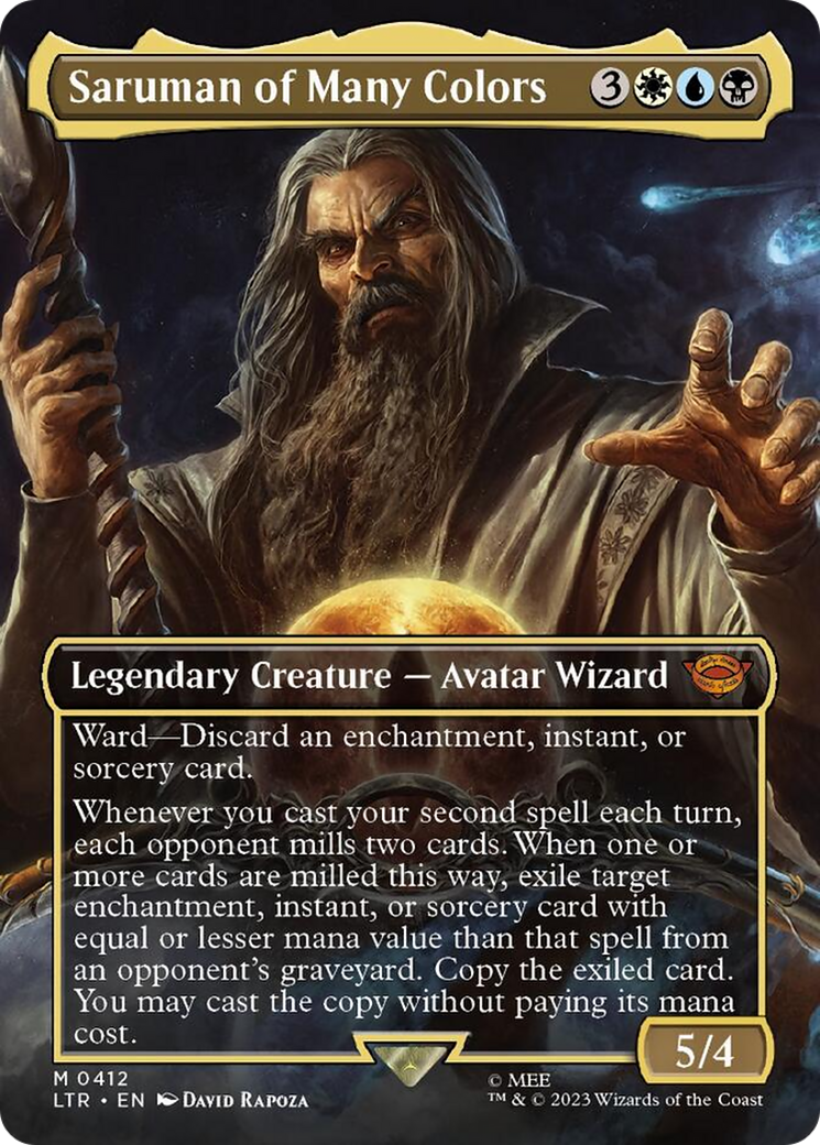 Saruman of Many Colors (Borderless Alternate Art) [The Lord of the Rings: Tales of Middle-Earth] | Gaming Infinity