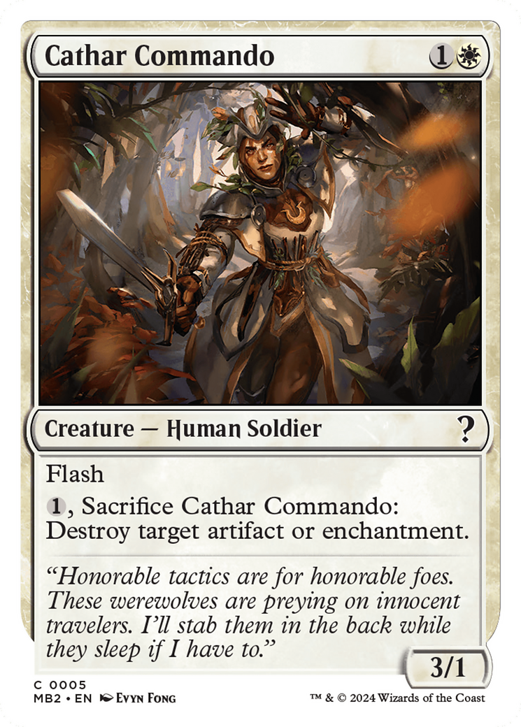 Cathar Commando (White Border) [Mystery Booster 2] | Gaming Infinity