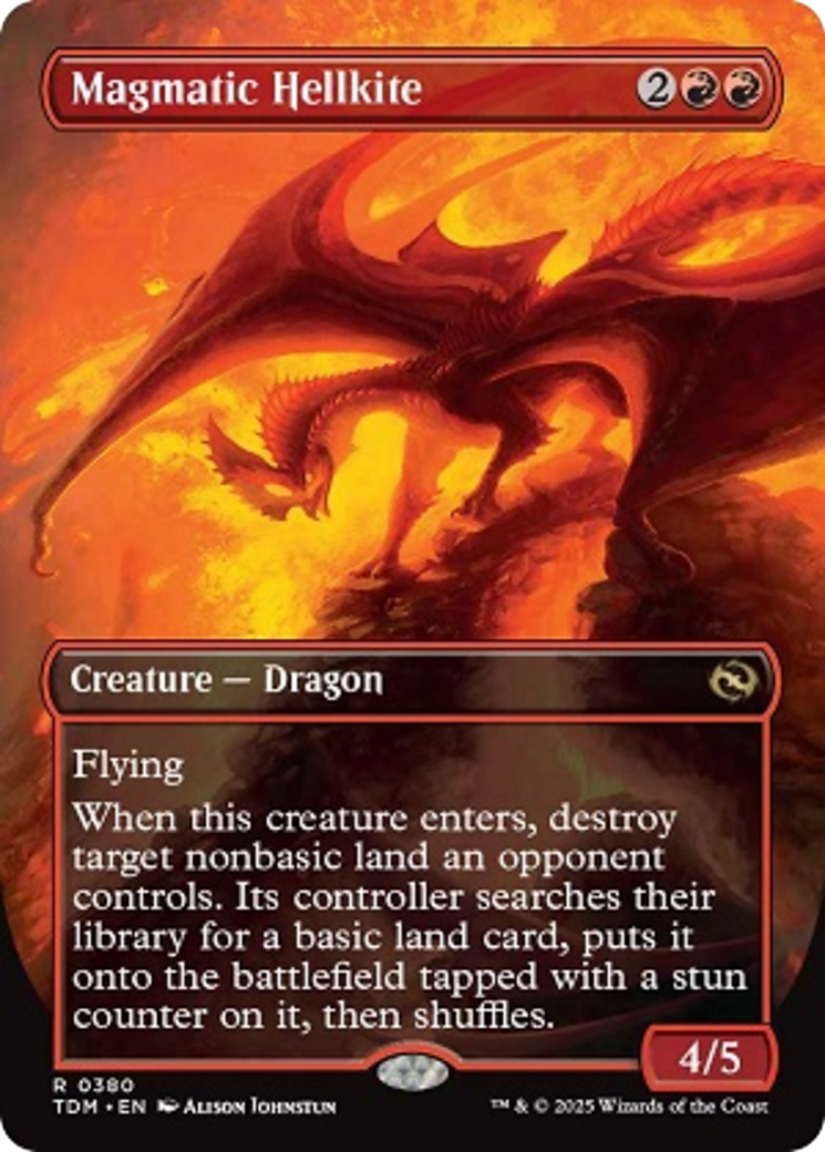 Magmatic Hellkite (Borderless) [Tarkir: Dragonstorm] | Gaming Infinity