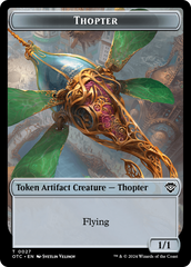 Thopter // Treasure Double-Sided Token [Outlaws of Thunder Junction Commander Tokens] | Gaming Infinity