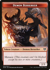 Human Warrior // Demon Berserker Double-Sided Token [Kaldheim Tokens] | Gaming Infinity