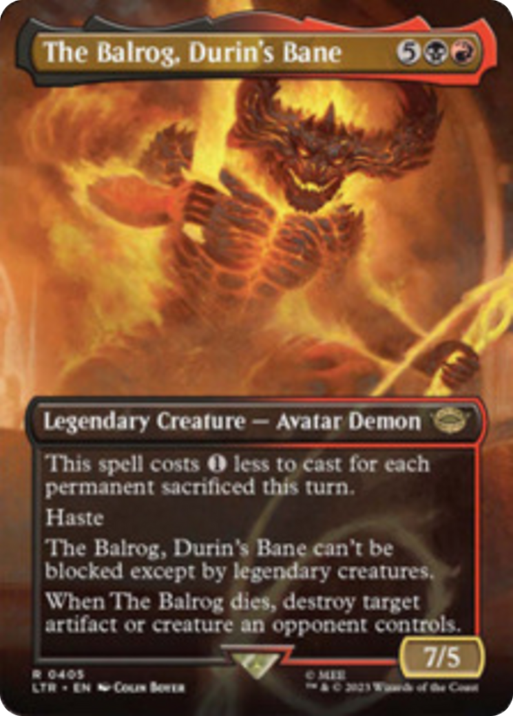 The Balrog, Durin's Bane (Borderless Alternate Art) [The Lord of the Rings: Tales of Middle-Earth] | Gaming Infinity