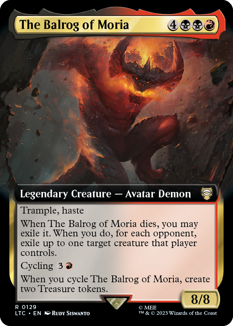 The Balrog of Moria (Extended Art) [The Lord of the Rings: Tales of Middle-Earth Commander] | Gaming Infinity