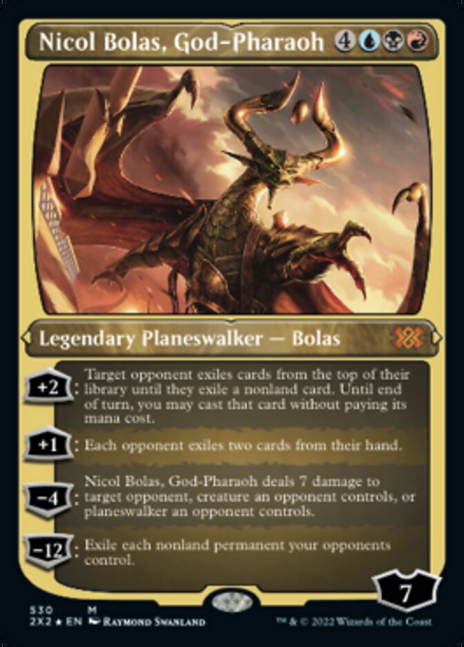 Nicol Bolas, God-Pharaoh (Foil Etched) [Double Masters 2022] | Gaming Infinity