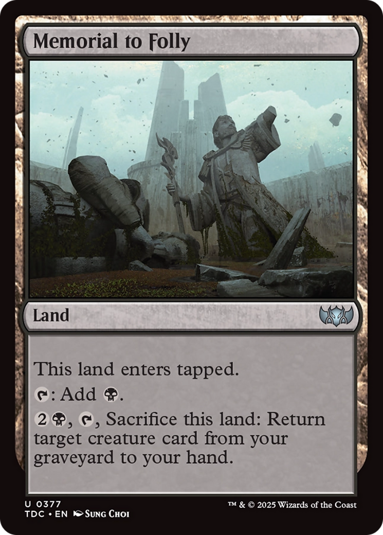 Memorial to Folly [Tarkir: Dragonstorm Commander] | Gaming Infinity
