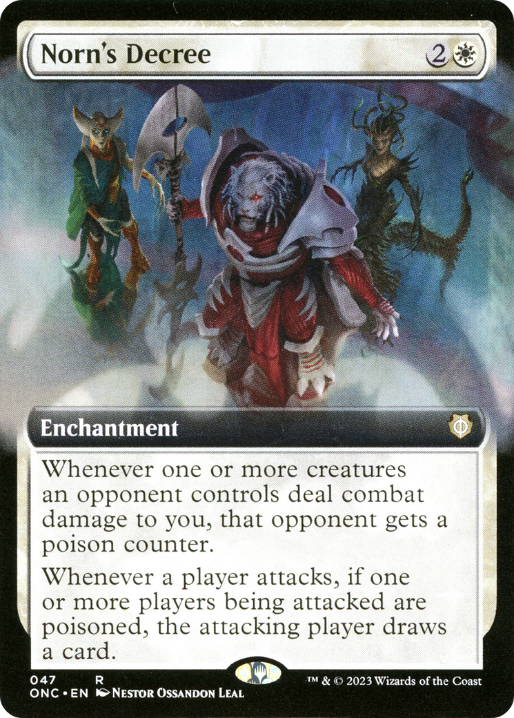 Norn's Decree (Extended Art) [Phyrexia: All Will Be One Commander] | Gaming Infinity