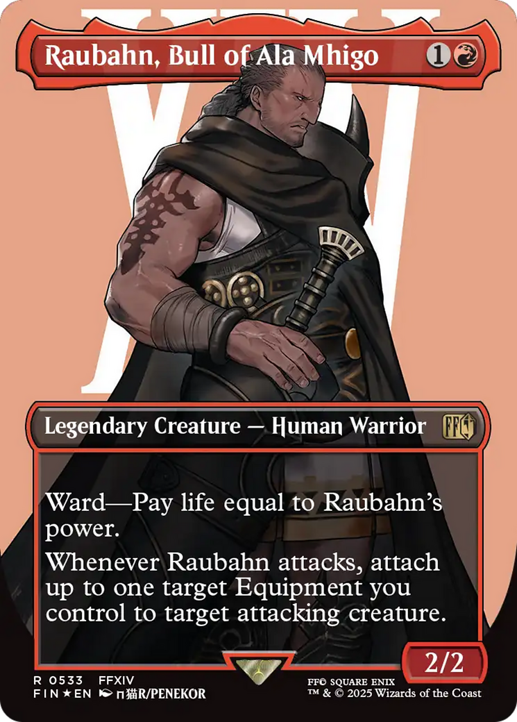 Raubahn, Bull of Ala Mhigo (Borderless) (Surge Foil) [FINAL FANTASY] | Gaming Infinity