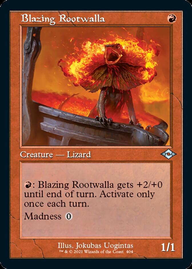 Blazing Rootwalla (Retro Foil Etched) [Modern Horizons 2] | Gaming Infinity