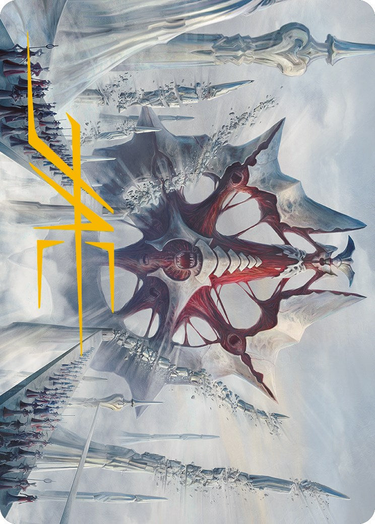 Mondrak, Glory Dominus Art Card (Gold-Stamped Signature) [Phyrexia: All Will Be One Art Series] | Gaming Infinity
