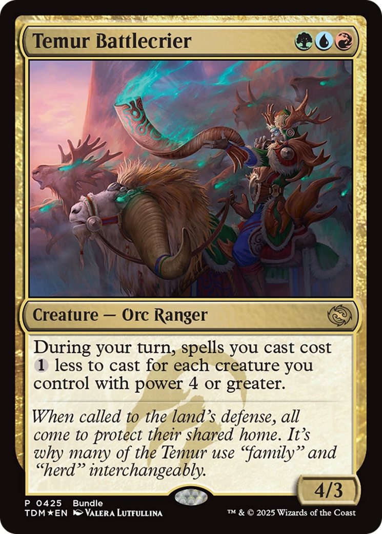 Temur Battlecrier (Bundle) [Tarkir: Dragonstorm Promos] | Gaming Infinity