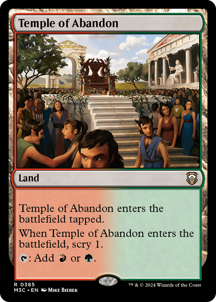 Temple of Abandon (Ripple Foil) [Modern Horizons 3 Commander] | Gaming Infinity