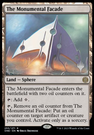 The Monumental Facade (Promo Pack) [Phyrexia: All Will Be One Promos] | Gaming Infinity