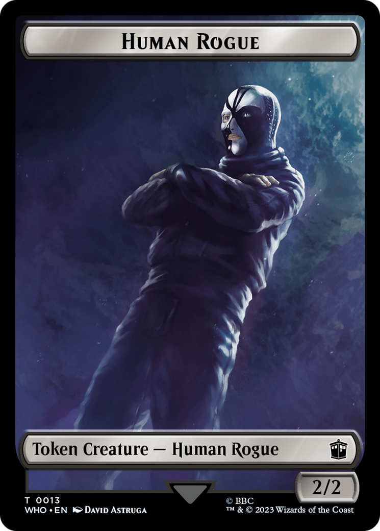 Human Rogue // Clue (0022) Double-Sided Token [Doctor Who Tokens] | Gaming Infinity