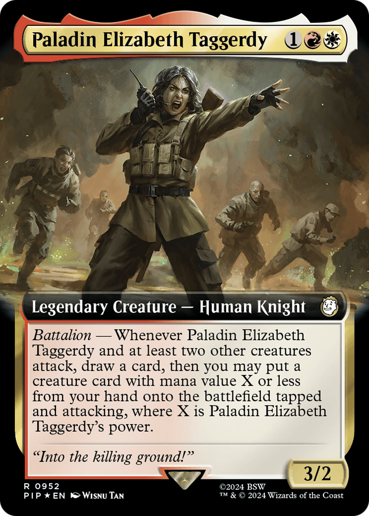 Paladin Elizabeth Taggerdy (Extended Art) (Surge Foil) [Fallout] | Gaming Infinity