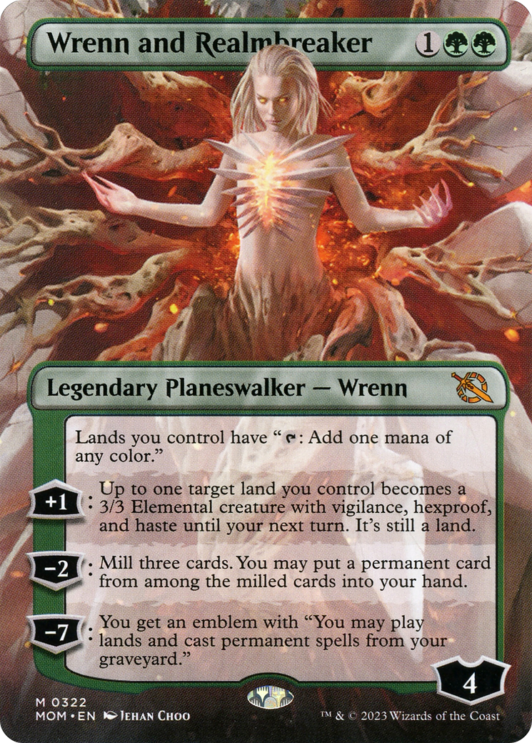 Wrenn and Realmbreaker (Borderless Alternate Art) [March of the Machine] | Gaming Infinity